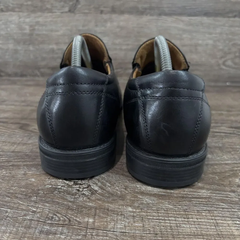 Florsheim Midtown Moc Toe Loafer Men's 9 D Black Slip On Dress Square Toe Shoes